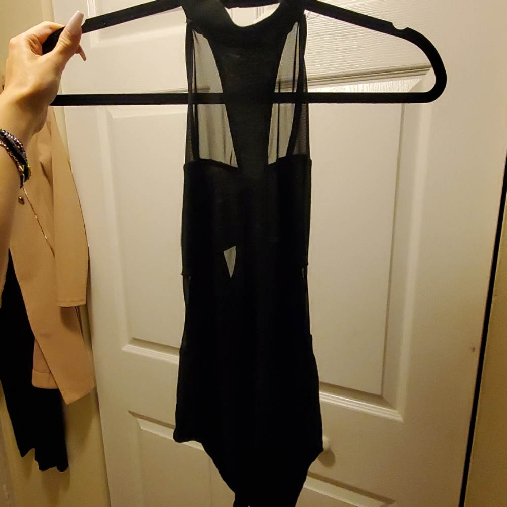 Black sheer bodysuit